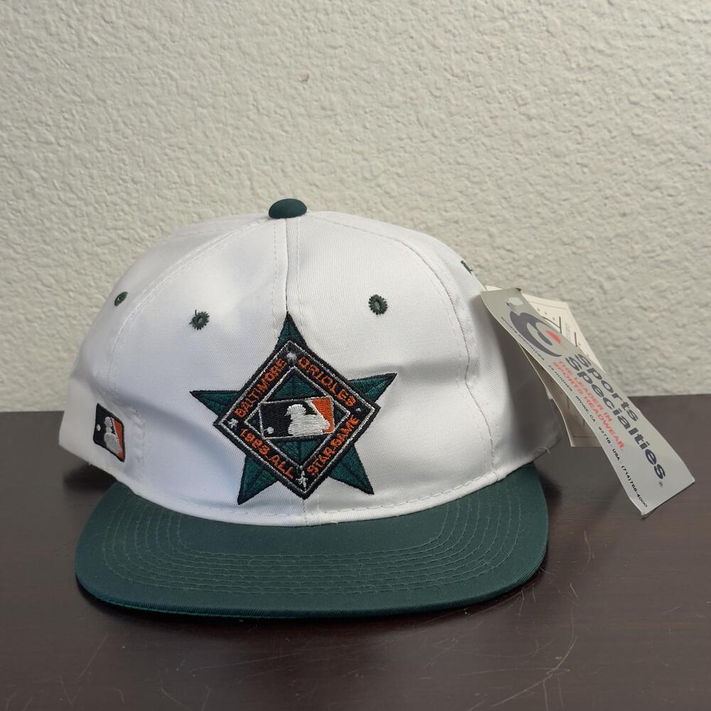 Vintage Baltimore Orioles Hat Cap Snap Back OSFA White MLB Sports Specialties
